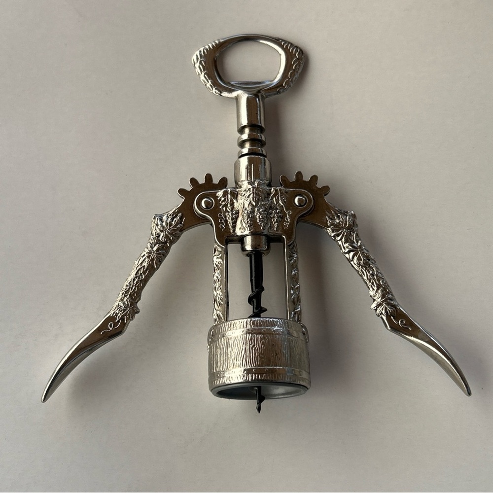 Vintage Style Ghidini Italy Wine Bottle Corkscrew Opener
